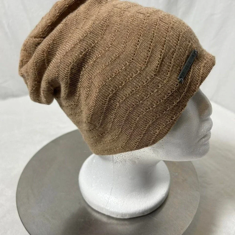 BULA Beanie Hat‎ Cap Brown Snowboard Outdoor Ski 100% Wool One Size